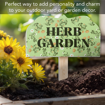 Herb Garden Shaped Garden Stake