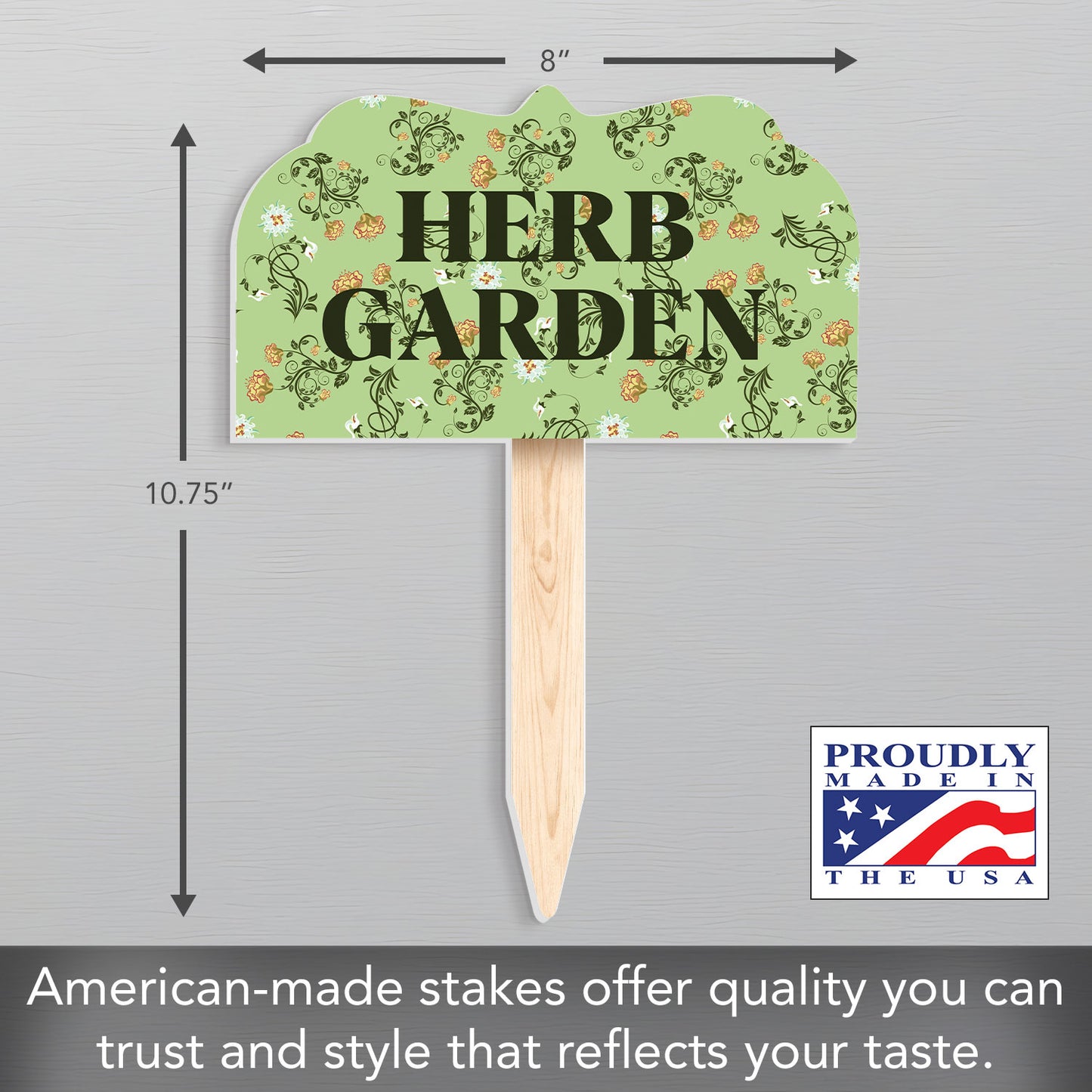 Herb Garden Shaped Garden Stake