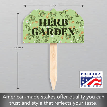 Herb Garden Shaped Garden Stake