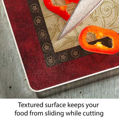 CounterArt Farm Fresh Rooster 3mm Tempered Glass Cutting Board 15” x 12” Manufactured in the USA