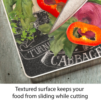 CounterArt Our Farm 3mm Tempered Glass Cutting Board 15” x 12” Manufactured in the USA