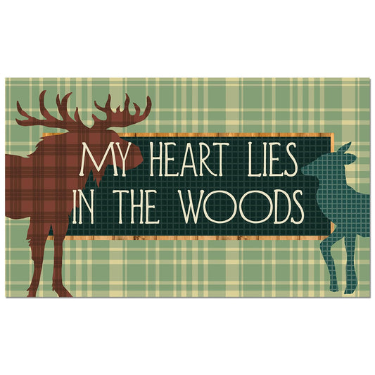 Counterart Cabin in the Woods Indoor/Outdoor Entryway Floor Mat Manufactured in the USA 29.5" by 17.75"