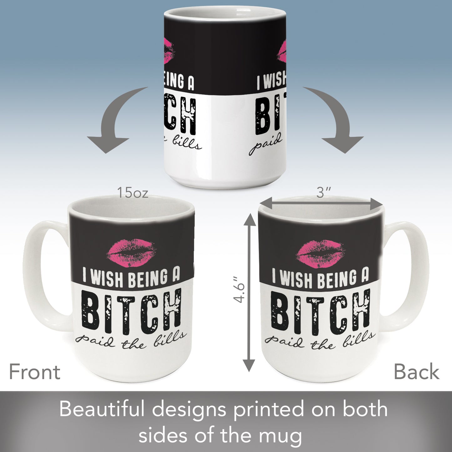 Paid The Bills 15 oz. Ceramic Mug Manufactured in the USA