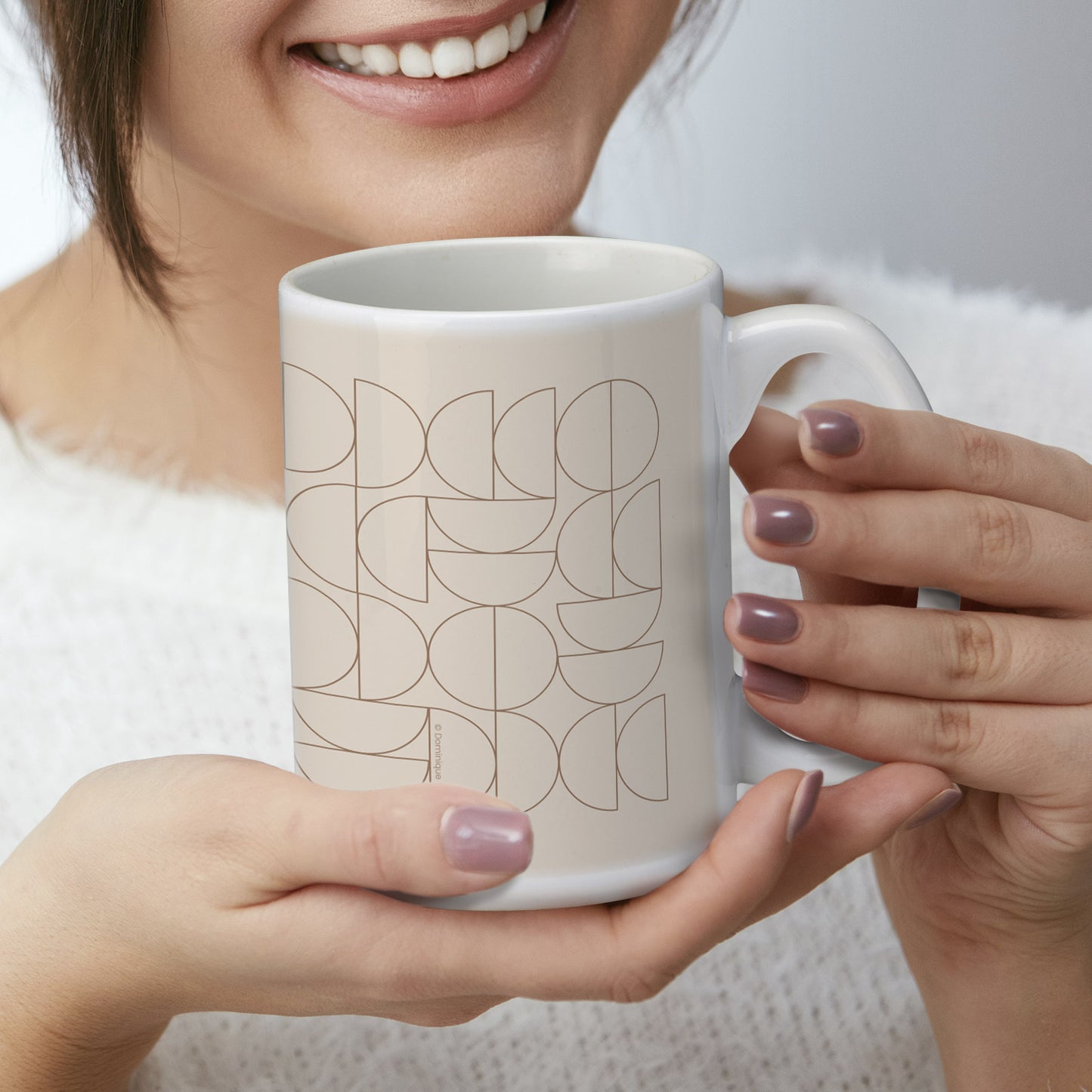 Highland Home Mocha Moon 15 oz. Ceramic Mug Manufactured in the USA Dishwasher Safe Microwave Safe