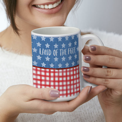 Highland Home Americana Style 15 oz. Ceramic Mug Manufactured in the USA