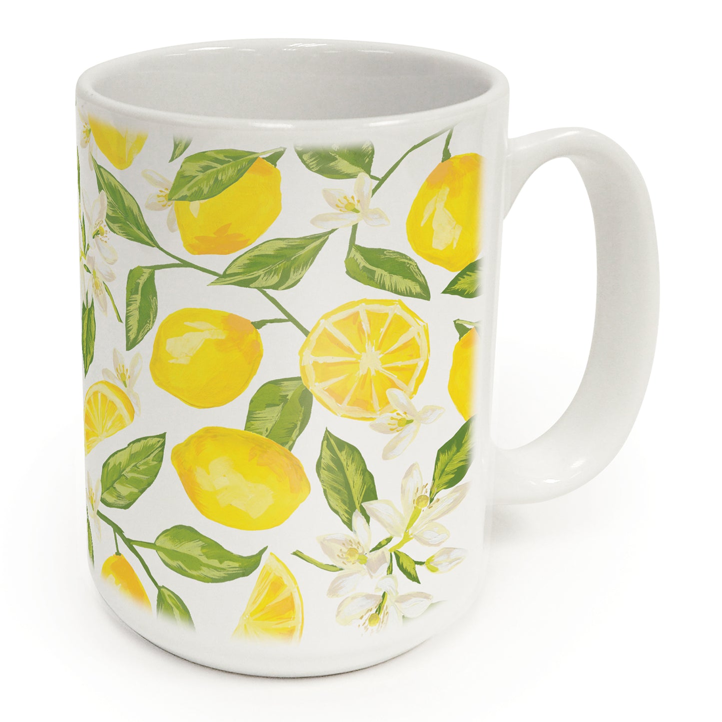 Highland Home Lemon Repeat 15 oz. Ceramic Mug Manufactured in the USA