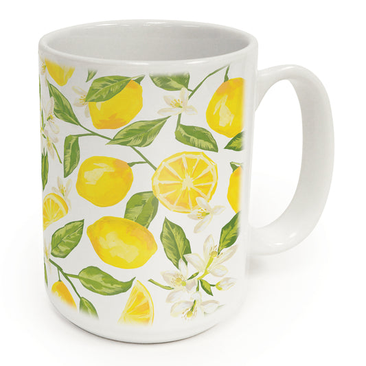 Highland Home Lemon Repeat 15 oz. Ceramic Mug Manufactured in the USA