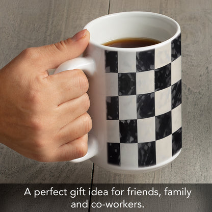 Highland Home Arlington Check 15 oz. Ceramic Mug Manufactured in the USA