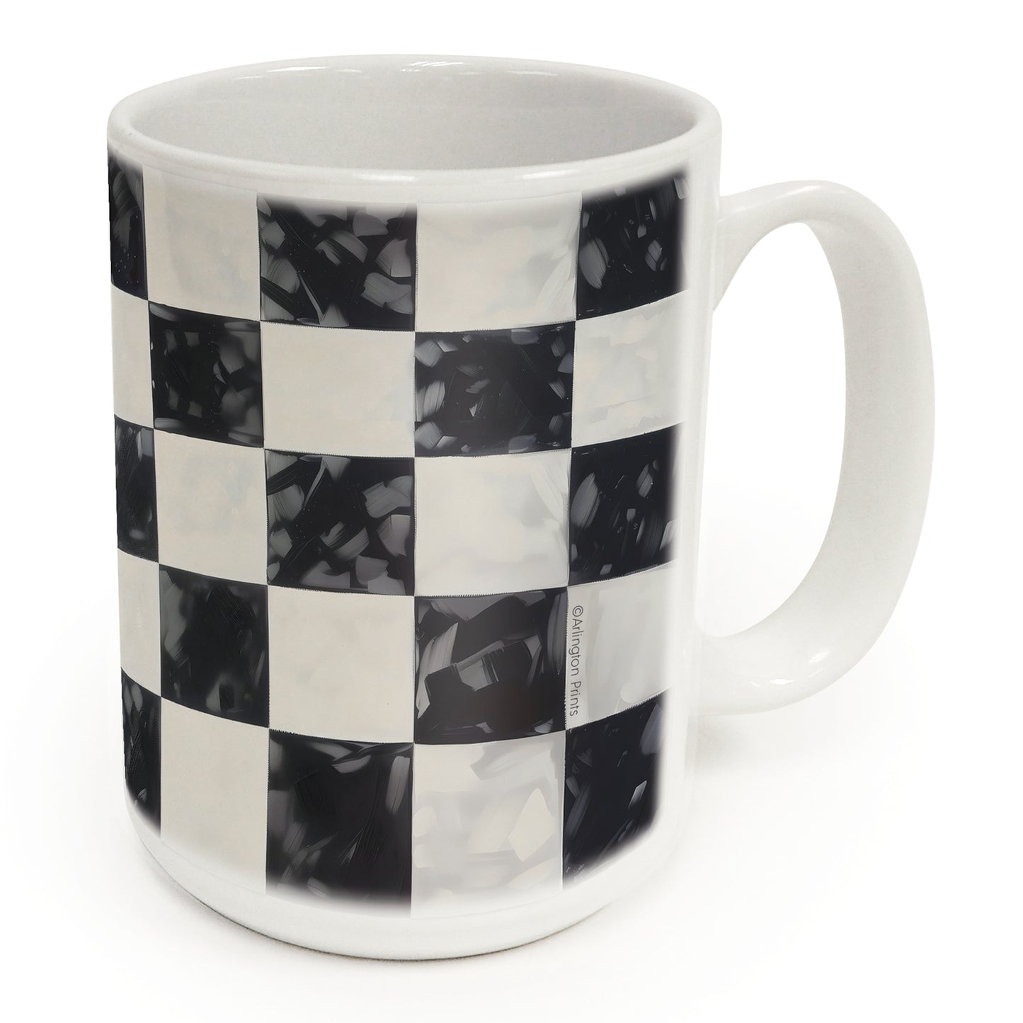 Highland Home Arlington Check 15 oz. Ceramic Mug Manufactured in the USA