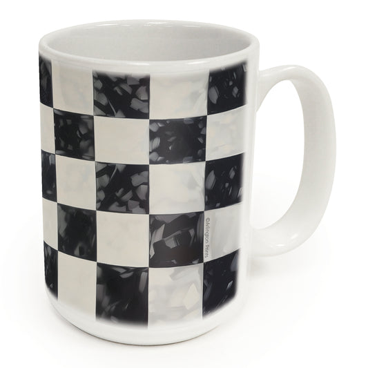 Highland Home Arlington Check 15 oz. Ceramic Mug Manufactured in the USA