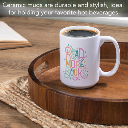 Highland Home Book Nerd 15 oz. Ceramic Mug Manufactured in the USA