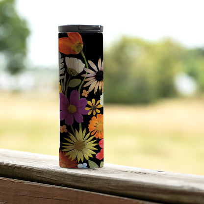 Highland Home Budding Genius Decorative Stainless Steel Double Wall Insulated Travel Tumbler with Lid 17 oz. Manufactured in the USA Dishwasher Safe