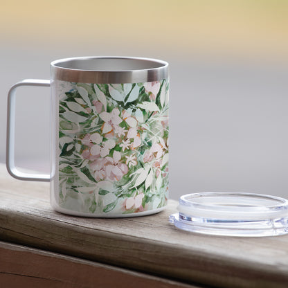Highland Home Blushing Summer Stainless Steel Travel Mug with Lid 12 oz. Manufactured in the USA