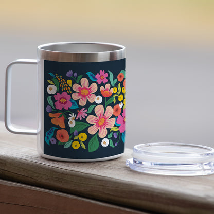 Meadow Dreams Stainless Steel Travel Mug with Lid 12 oz.