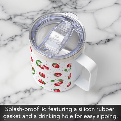Sweet Garden Stainless Steel Travel Mug with Lid 12 oz.