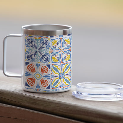 Suncoast Tiles Stainless Steel Travel Mug with Lid 12 oz.