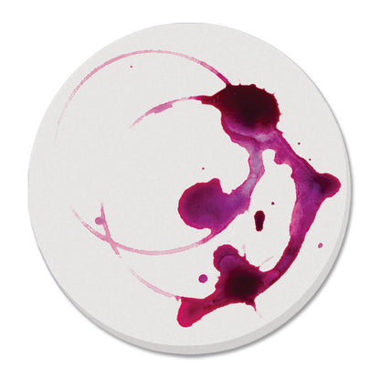 Thirstystone Wine Stain Single Round Absorbent Stone Coaster with Protective Cork Backing Manufactured in The USA 4" Diameter