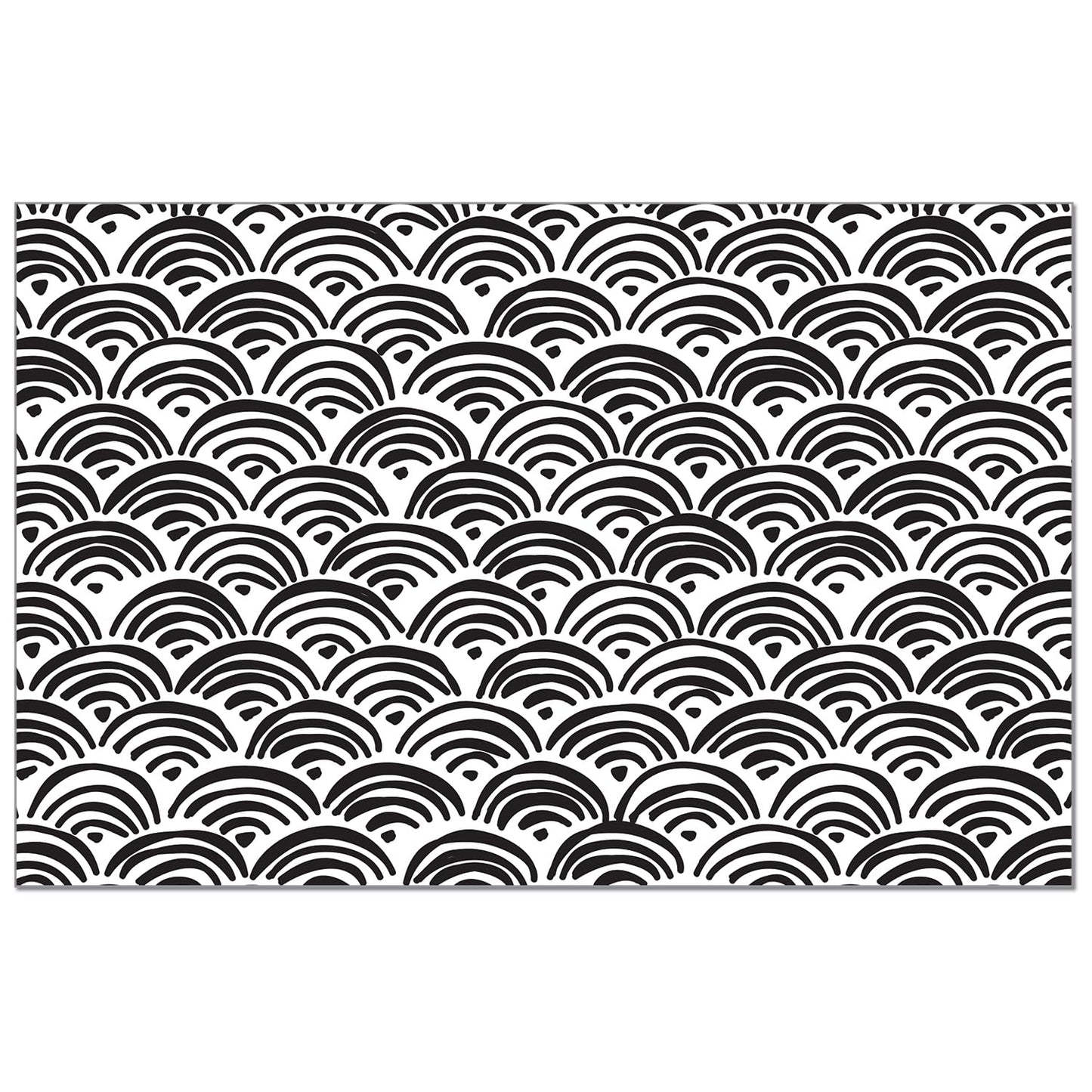 CounterArt Black Arches 24 Premium Paper Placemats in Resealable Poly-Bag Made in The USA 17" x 11"
