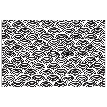 CounterArt Black Arches 24 Premium Paper Placemats in Resealable Poly-Bag Made in The USA 17" x 11"