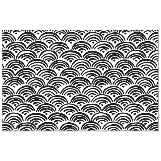 CounterArt Black Arches 24 Premium Paper Placemats in Resealable Poly-Bag Made in The USA 17" x 11"