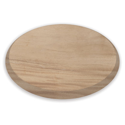Natural Light Wood Lazy Susan Turntable 14" Diameter for Serving Kitchen Organization Condiment Caddy