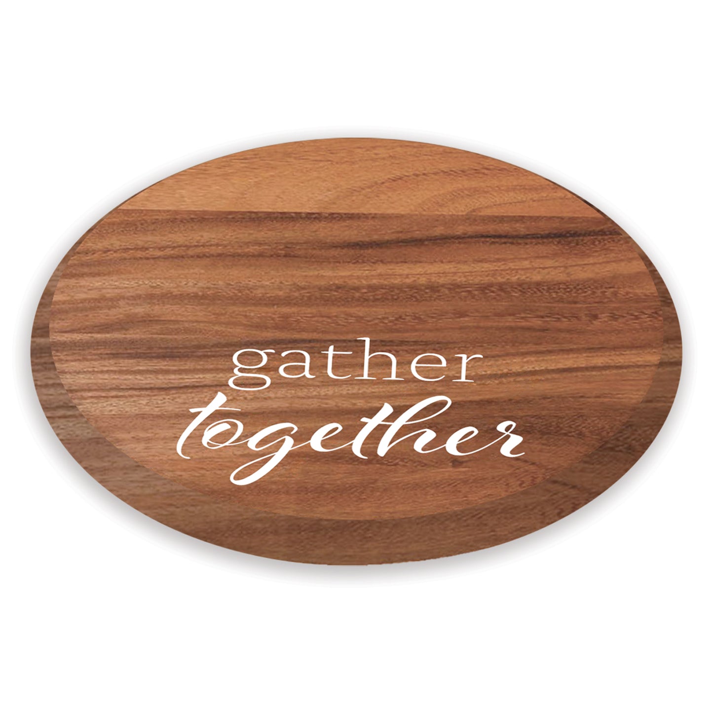 Gather Together Natural Acacia Wood Lazy Susan Turntable 14" Diameter for Serving Kitchen Organization Condiment Caddy