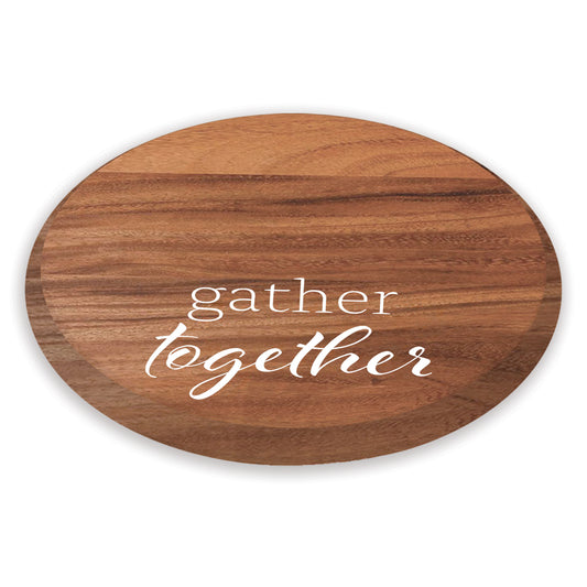 Gather Together Natural Acacia Wood Lazy Susan Turntable 14" Diameter for Serving Kitchen Organization Condiment Caddy
