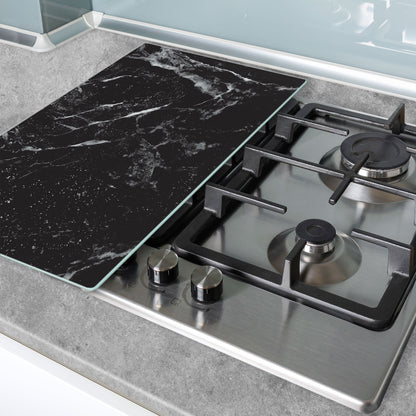CounterArt Black Marble 5mm Heat Tolerant Tempered Glass Cutting Board 20.5” x 11.75” Manufactured in the USA Dishwasher Safe