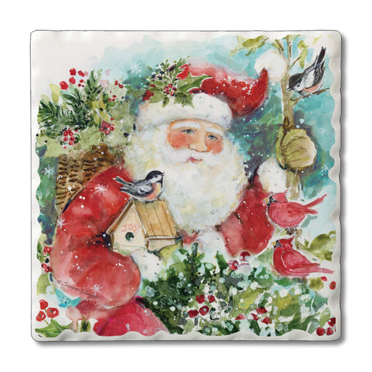 Thirstystone Santa's Friends Single Tumbled Tile Coaster Manufactured in The USA Decorative, Stylish, Craft Your Own Collection