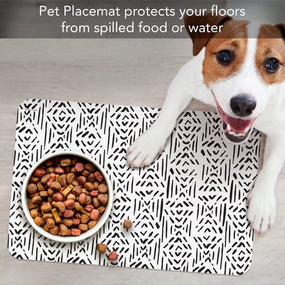 Tribal Easy Care Waterproof Pet Feeding Mat 17.13” x 11.25” Made in the USA
