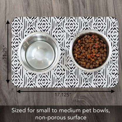 Tribal Easy Care Waterproof Pet Feeding Mat 17.13” x 11.25” Made in the USA