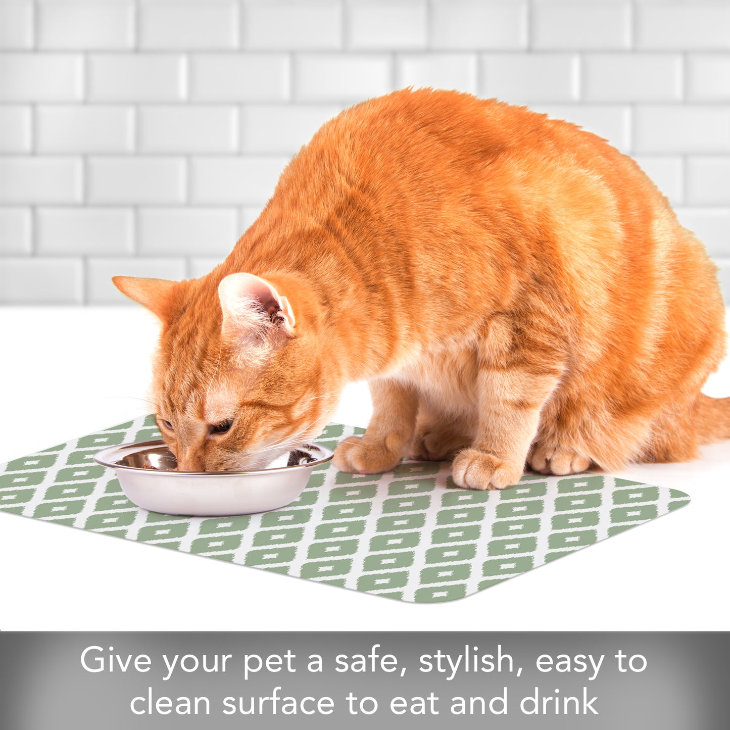 Ogee Easy Care Waterproof Pet Feeding Mat 17.13” x 11.25” Made in the USA