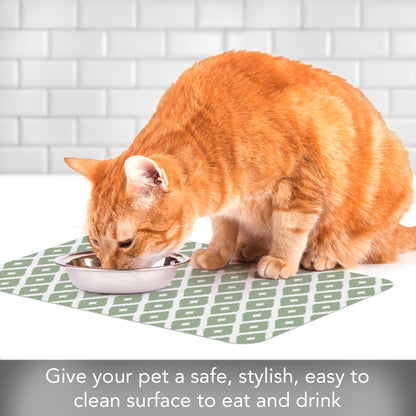 Ogee Easy Care Waterproof Pet Feeding Mat 17.13” x 11.25” Made in the USA