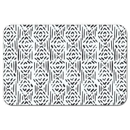CounterArt Tribal Easy Care Waterproof Pet Feeding Mat 17.13” x 11.25” Made in The USA of BPA Free Plastic, Safe for Pets, Protects Floors from Scratches Stains & Spills