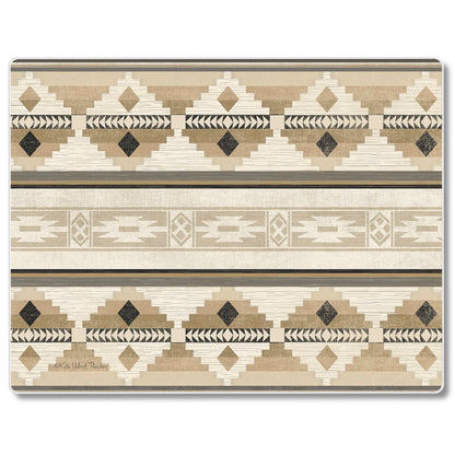 CounterArt Neutral Aztec 3mm Tempered Glass Cutting Board 10” x 8” Manufactured in the USA