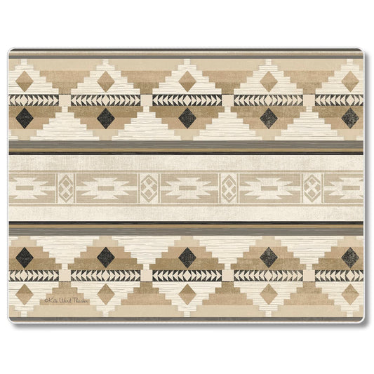 CounterArt Neutral Aztec 3mm Tempered Glass Cutting Board 10” x 8” Manufactured in the USA
