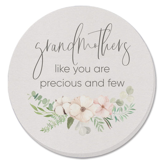 Thirstystone Grandmothers Single Round Absorbent Stone Coaster with Protective Cork Backing Manufactured in The USA 4" Diameter