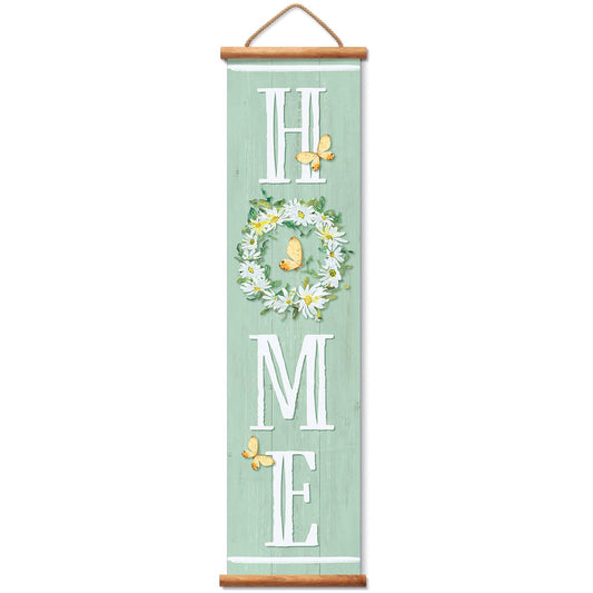 Highland Home Garden Welcome Indoor/Outdoor Vinyl Hanging Entryway Sign Made in the USA Reusable Easy Wipes Clean Easy Storage