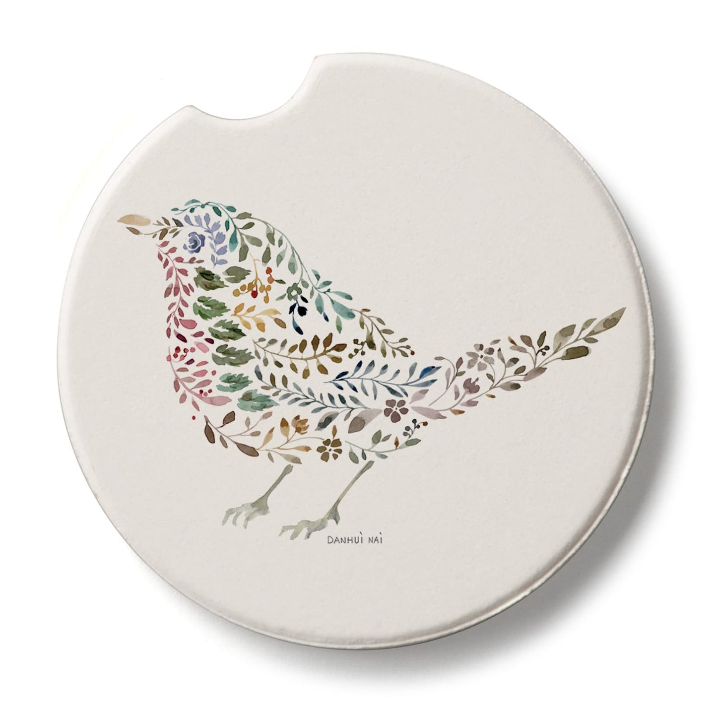 Thirstystone Nature Bird Single Absorbent Stone Coaster for Vehicle Cup Holder 2.6” Diameter Manufactured in The USA