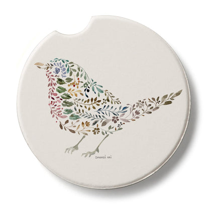 Thirstystone Nature Bird Single Absorbent Stone Coaster for Vehicle Cup Holder 2.6” Diameter Manufactured in The USA