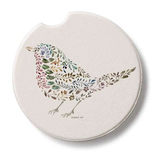 Thirstystone Nature Bird Single Absorbent Stone Coaster for Vehicle Cup Holder 2.6” Diameter Manufactured in The USA