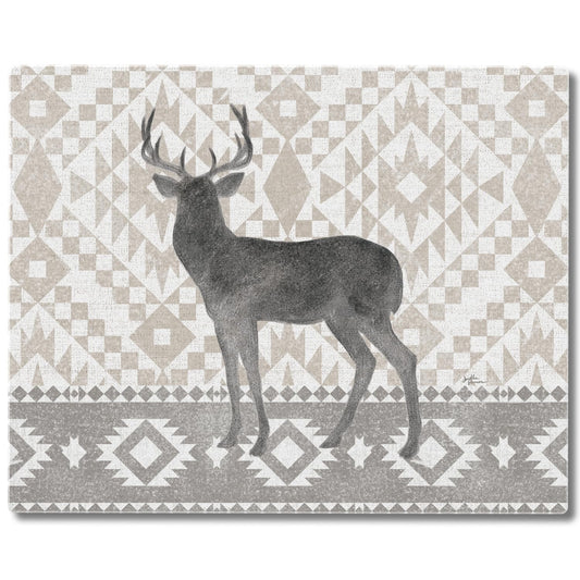 CounterArt Deer Lodge 3mm Tempered Glass Cutting Board 15" x 12" Manufactured in the USA
