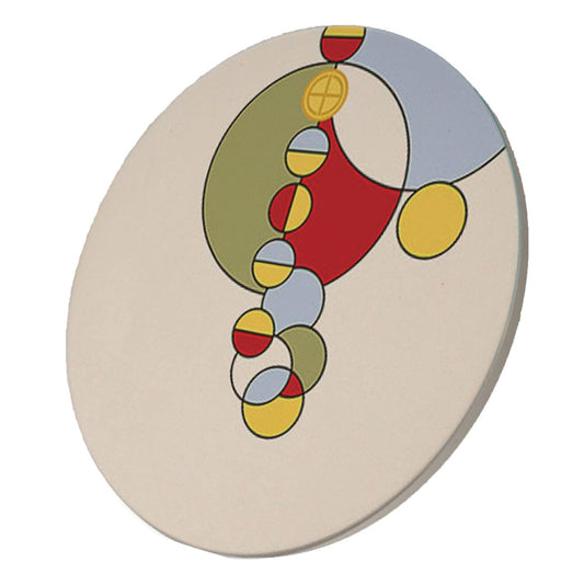 Cabaret Dinnerware Pattern II by Frank Lloyd Wright on 8" Round Stone Trivet Manufactured in The USA Heat Tolerant Easily Wipes Clean