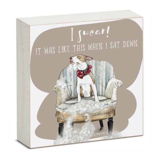 CounterArt Like This Freestanding Solid Wood Block Sign Made in the USA 3.75” Square Decorative Accent for Home or Office