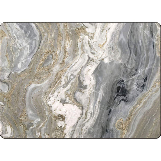 CounterArt Quartz Premium Decorative Hardboard Tabletop Placemats 4-Pack Manufactured in The USA Heat Tolerant and Easily Wipes Clean