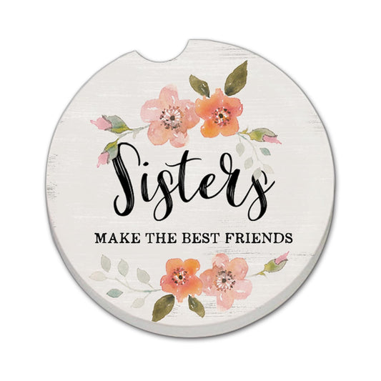 Thirstystone Sisters Single Absorbent Stone Coaster for Vehicle Cup Holder 2.6” Diameter Manufactured in The USA