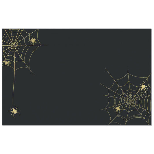 CounterArt Spiderwebs 24 Premium Paper Placemats in Resealable Storage Bag Made in The USA