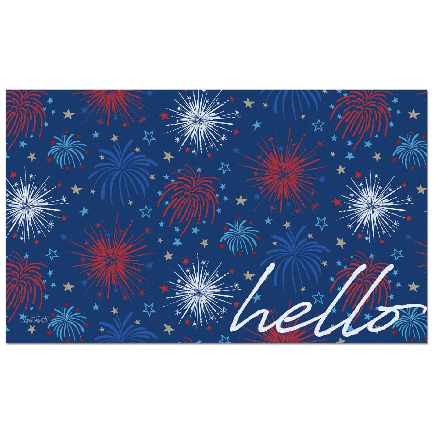 Counterart Hello Stars Indoor/Outdoor Entryway Floor Mat Manufactured in the USA 29.5" by 17.75"