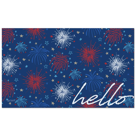 Counterart Hello Stars Indoor/Outdoor Entryway Floor Mat Manufactured in the USA 29.5" by 17.75"