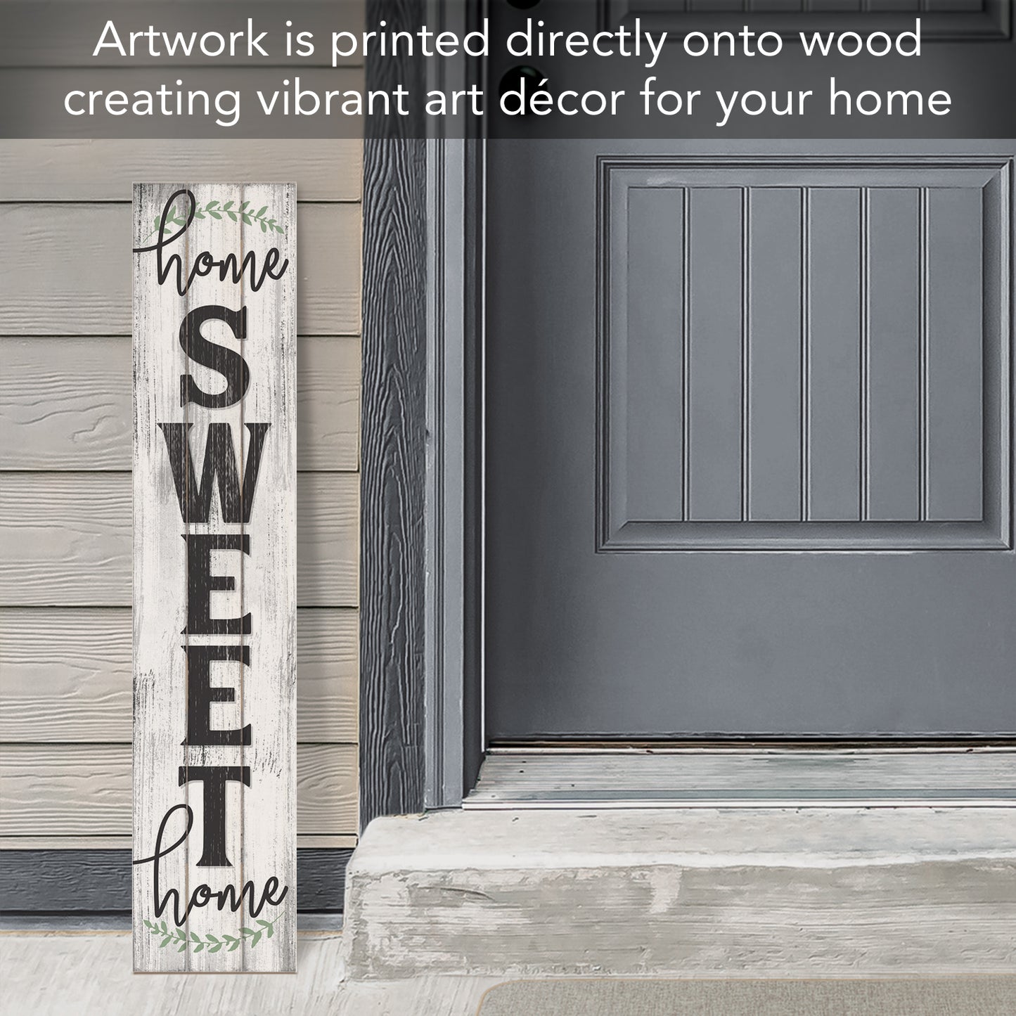 Highland "Home Sweet Home" Vertical Decorative Indoor/Outdoor Pallet Wood Sign 36" by 7.5" Made in the USA